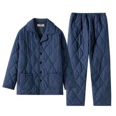 美标男士三层加厚夹棉家居服冬季