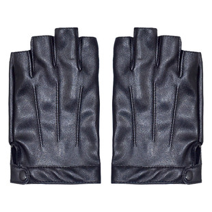 原宿lolita辣妹机能风摇滚骑行朋克jk露指军lo皮手套女半指拍照酷