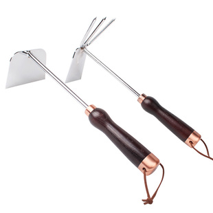 小锄头家用种菜挖地挖野菜园艺工具花锄农具全钢除草两用户外神器