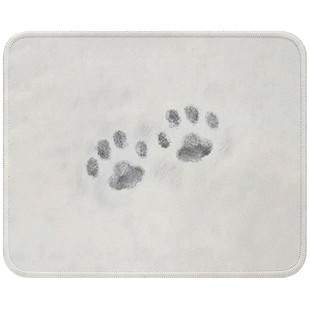 可爱猫爪脚印防滑鼠标垫办公学习笔记本电脑桌垫便捷小号软垫女生