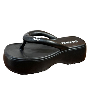 小香风松糕厚底拖鞋女夏季时尚外穿夹脚人字拖防滑增高沙滩凉拖鞋