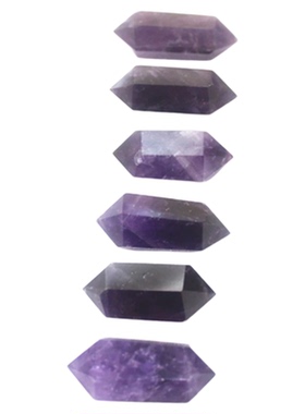 梦幻紫水晶双尖柱子天然吊坠