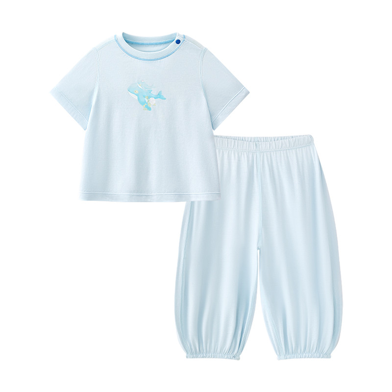 Babycare轻柔短袖家居服套装儿童睡衣两件套男女童居家服宝宝