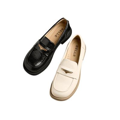 百丽海鸥英伦风乐福鞋女春季新款软底不累脚小皮鞋单鞋子D7D1DAA5