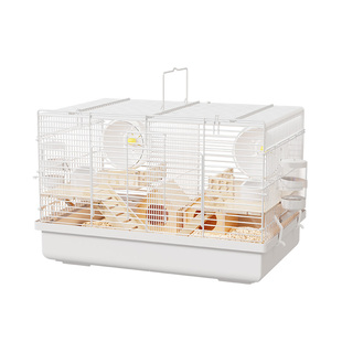 金丝熊相亲笼小仓鼠笼子双人间分开一公一母分居专用防打架笼子