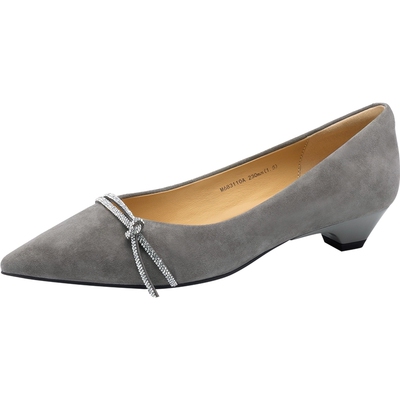 沙驰女鞋细跟低跟浅口职业单鞋