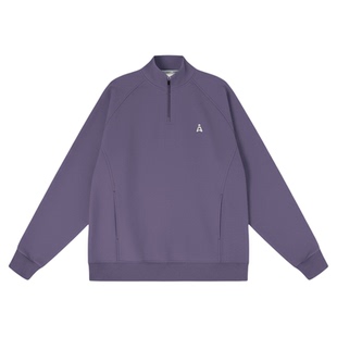 吕小虎ACTUP 冬季半拉链加绒立领卫衣男新年红色加厚保暖上衣情侣