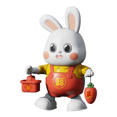 会唱歌跳舞的小福兔兔子宝宝训练抬头练习婴儿玩具0到6个月1儿童3