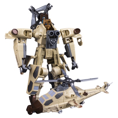 变形玩具武直10直升飞机机器人
