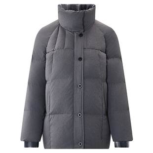 库恩玛维北欧极简风立领羽绒服女2025年冬季新款95白鸭绒保暖外套