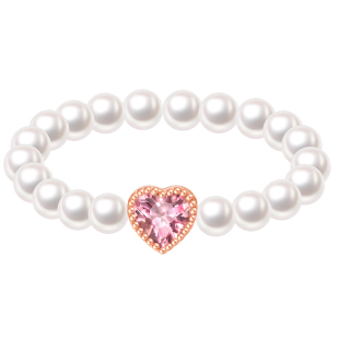 周大福SOINLOVE 彩虹爱心18K金碧玺珍珠戒指VV238情人节礼物