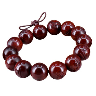 十字天经九字真言手串珠保真天然雷击枣木雷击桃木手串纯手工雕刻