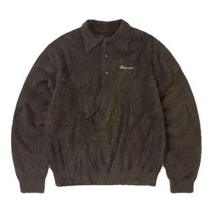 thisisneverthat®SCT-Logo Shaggy Knit Polo秋冬毛绒针织上衣