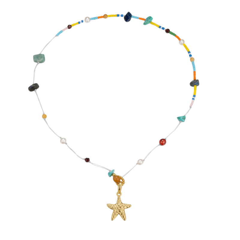 HELESJEWEL海星彩色串珠项链