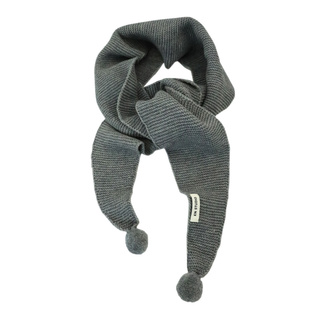 新年圣诞氛围感红色针织围巾女款冬季可爱毛球保暖护颈围脖披肩潮