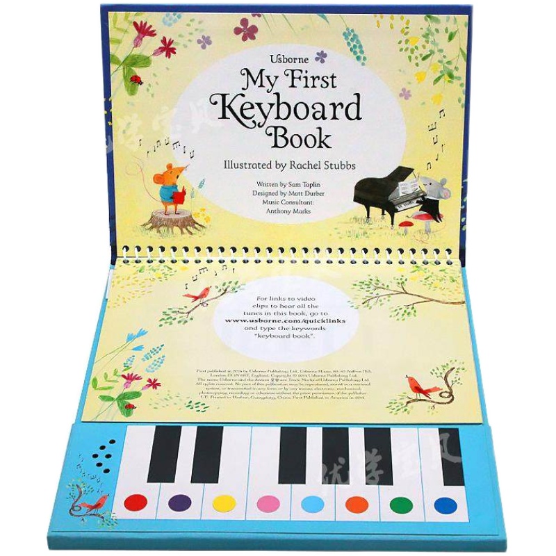 Usborne我的首本钢琴书 英文原版 My First Keyboard Book 专属旋律节奏DIY发声书英语读本 幼儿童音乐器启蒙艺术互动书 四种和弦