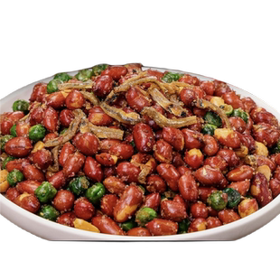 小鱼花生米下酒菜商用旗舰店延边特产香辣小虾网红爆零食开袋即食