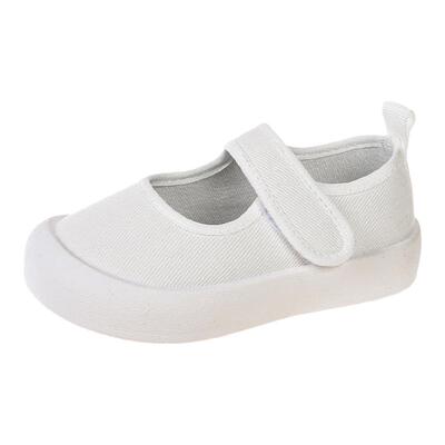 儿童透气魔术贴软底帆布鞋