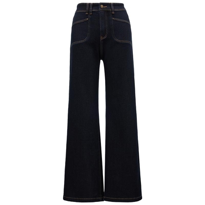 VeroModa牛仔裤高腰显瘦微喇通勤