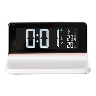 多利科无线充电智能时钟小夜灯手机充电器快充多功能闹钟温湿度计