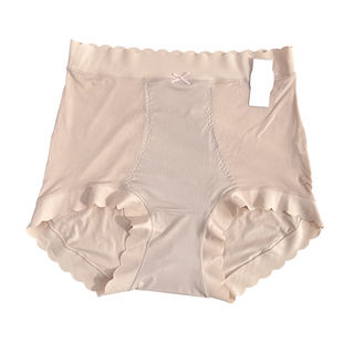 贝莱娅1405高腰高弹加大码裸感飘飞面膜内裤女轻薄无痕舒适三角裤