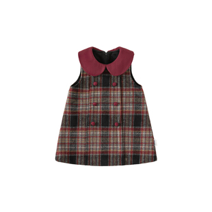 INSbobo女童连衣裙2025秋冬新款周岁女宝礼服冬季加绒儿童裙子潮