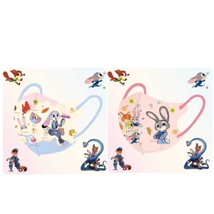 疯狂动物城儿童口罩专用朱迪尼克3d立体一次性透气男女学生独立装