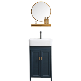 小户型立柱盆陶瓷洗脸池一体落地式卫生间极窄长洗手盆柜组合台盆