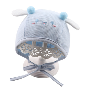 小月龄婴儿帽子春秋0一6个月薄款洋气公主帽春夏新生儿宝宝宫廷帽