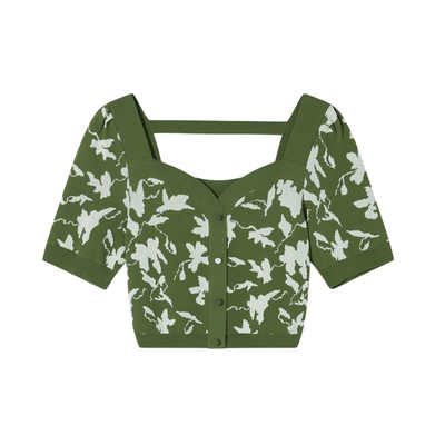 MSLAN春夏方领碎花套衫