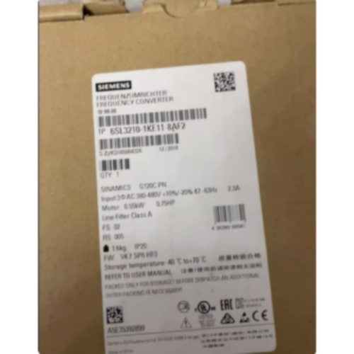 议价6SL3210-1KE11-8AF2西门子G120C变频器功率0.55kW6SL32101K11