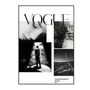 北欧ins风杂志人物挂画高级时尚海报装饰画卧室床头摆画客厅壁画