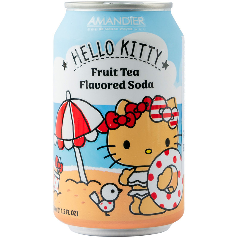 中国台湾三丽鸥联名汽水 HelloKitty布丁狗果味碳酸饮料330ml罐装