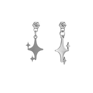 SEVENTEEN文俊辉同款耳钉耳饰男生 十字架三个星星钛钢耳夹耳饰女