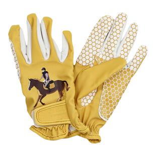 儿童卡通马术手套专业马术装备儿童男女四季透气防滑耐磨骑马手套