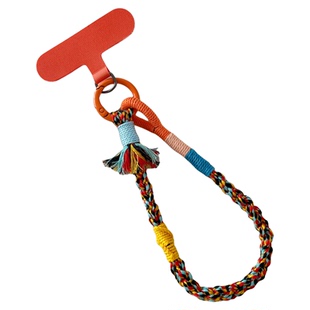 tozoyo原创设计纯手工编织手机挂绳独特民族风拼色编绳手腕挂件好看腕带手绳耐用防丢绳短款腕绳垫片钥匙包壳