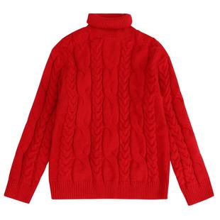 女童高领毛衣秋冬儿童打底衫2025新款冬季女孩加绒针织衫内搭线衣