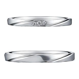 I-PRIMO对戒 CHLORIS 樱花花瓣钻石铂金 求婚戒指刻字  iprimo