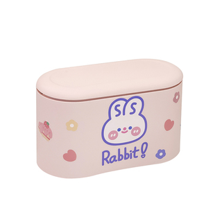 ins风家用桌面带盖垃圾桶可爱按压式学生宿舍果皮收纳盒高颜值女