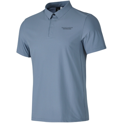 Skechers斯凯奇2025夏新款男针织POLO衫T恤衫透气宽松运动打底衫