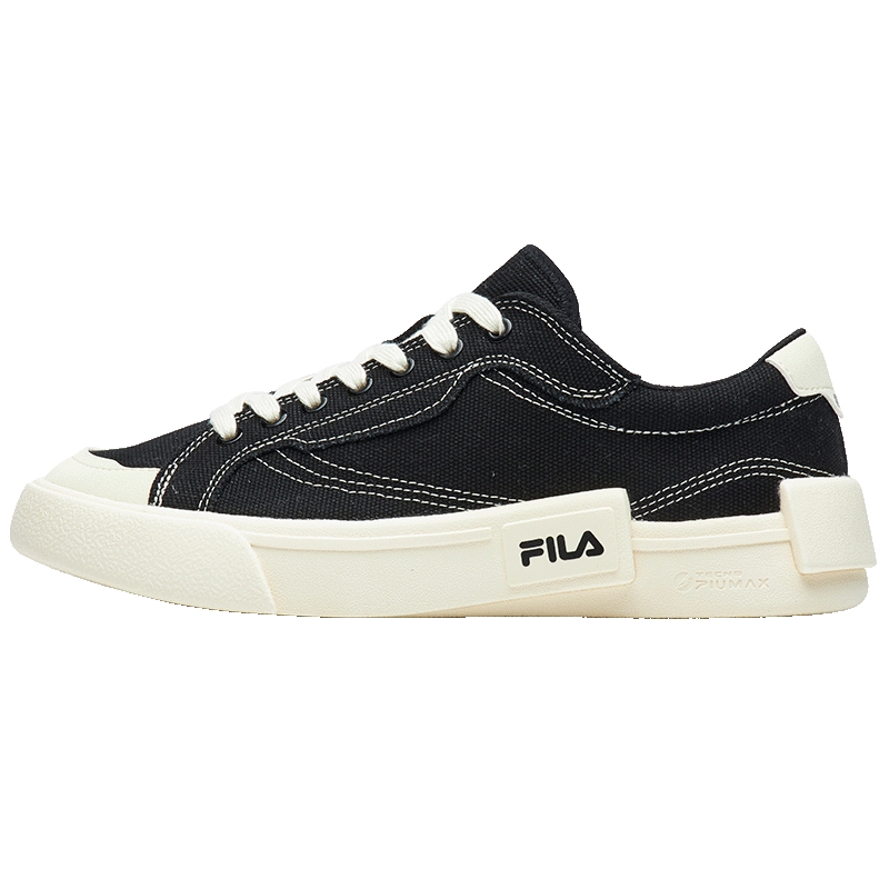 FILA FUSION斐乐潮牌情侣款帆布鞋2025夏季女子一脚蹬运动板鞋男