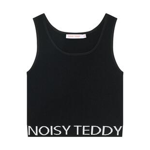 NOISY TEDDY25年夏季新款时尚潮流女士字母简约纯色背心舒适休闲