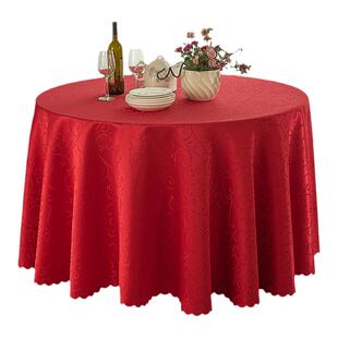 中式圆桌桌布布艺家用圆形餐桌布北欧现代简约台布酒店大圆桌桌布