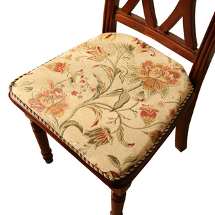 高端实木椅子坐垫加厚海绵美式餐椅垫马蹄形家用轻奢欧式2026新款