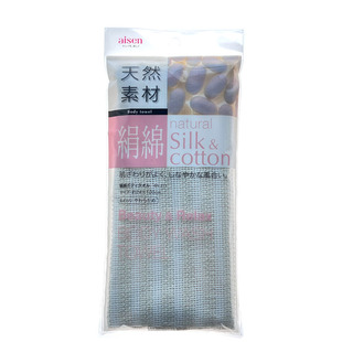 绢棉沐浴巾出口日本天然绢丝棉质长条柔软抑菌不伤肤搓澡背洗澡巾