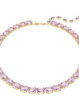 【明星同款】施华洛世奇Millenia紫色八边形项链饰品送礼物