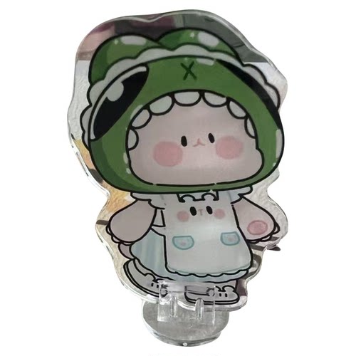 桌面亚克力牌卡牌支架迷你粘夹徽章夹子广告牌支架diy个性展示架