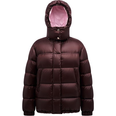 可拆卸连帽短款面包羽绒服