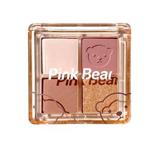 PINKBEAR皮可熊七色眼影盘四色眼影大地色哑光珠光皮克熊面综盘