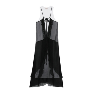 IT N21女装无袖连衣裙新款时髦度假风两件式吊带裙长裙515566BM